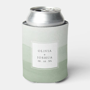 Watercolor Wedding Can Cooler