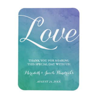 Watercolor Wedding Favor Magnet