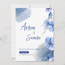 watercolor wedding invitation