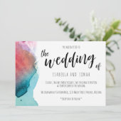 Watercolor Wedding Invitation (Standing Front)