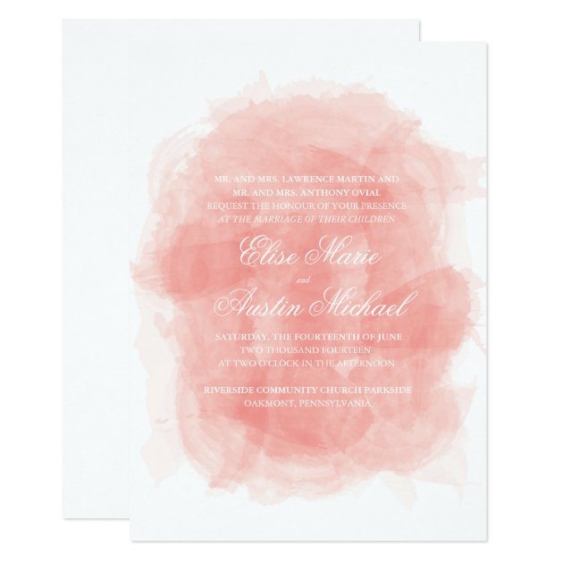 Watercolor Wedding Invitation