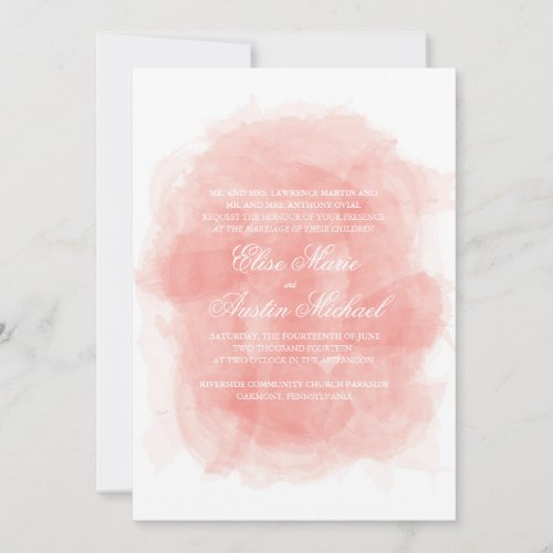 Watercolor Wedding Invitation