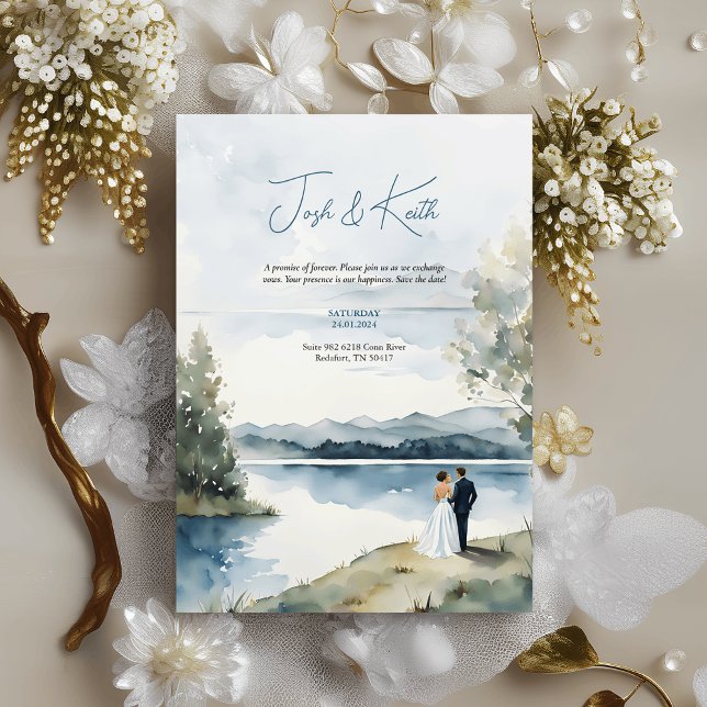 Watercolor Wedding Invitation Card (Creator Uploaded)