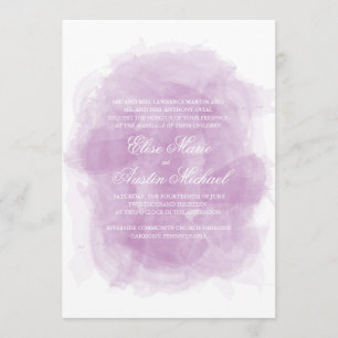 Watercolor Wedding Invitation - Purple Watercolor