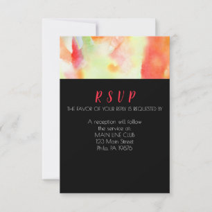 WATERCOLOR Wedding Invitation Reply Response RSVP