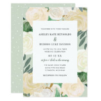 Watercolor Wedding Invitations | Neutral Blooms