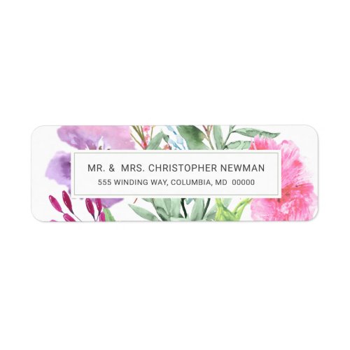 Watercolor Wedding Modern Botanical Labels