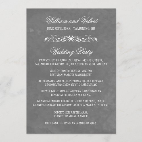 Watercolor Wedding Programs
