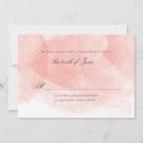 Watercolor Wedding Response Card