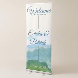 Watercolor Wedding  Retractable Banner