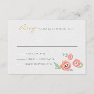 Watercolor Wedding RSVP Cards