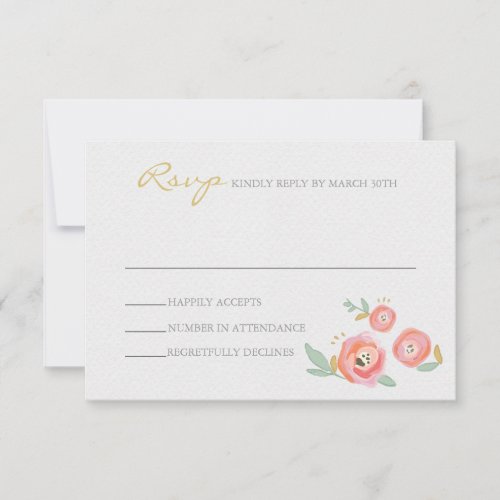 Watercolor Wedding RSVP Cards