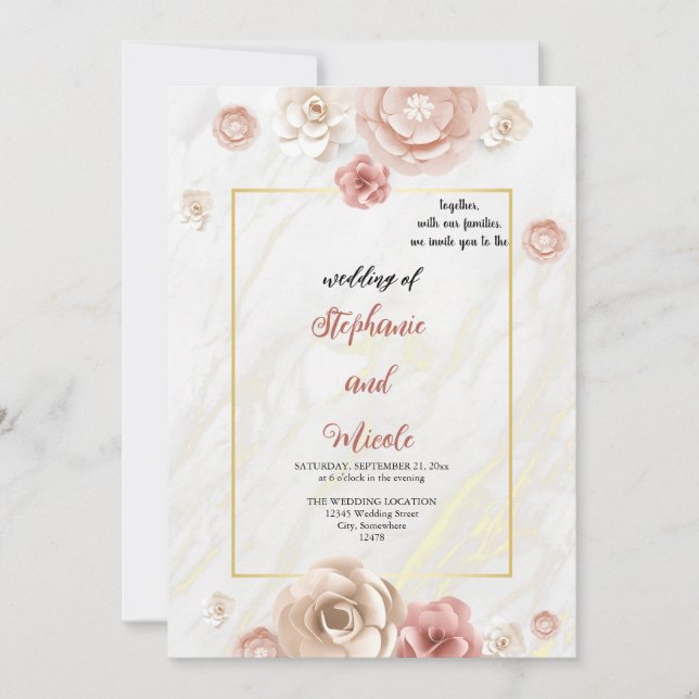  watercolor weddins invitations (Front)