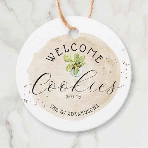 Watercolor Welcome Cookies Favor Tags