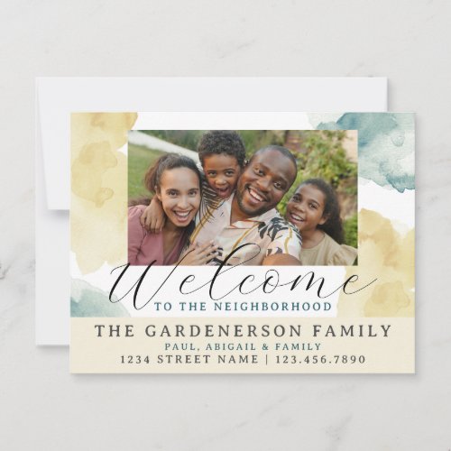 Watercolor Welcome to the Neighborhood  Postcard