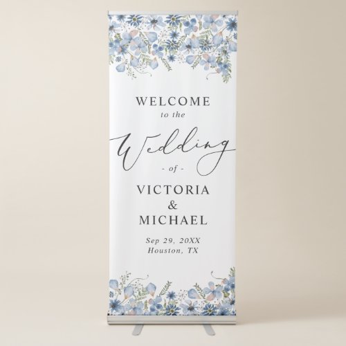 Watercolor Welcome to the Wedding Vertical Banner
