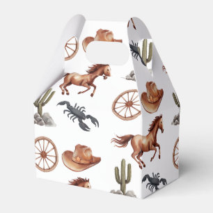 Watercolor Western Kid Art Favor Boxes