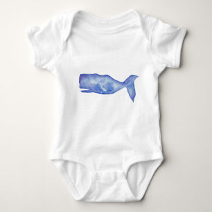 Watercolor Whale baby clothing Baby Bodysuit