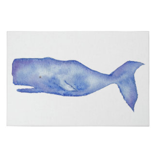 Watercolor Whale Canvas