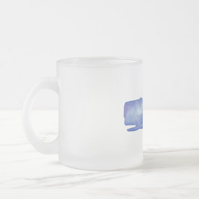 Watercolor whale coffee mug (Left)