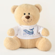 Watercolor Whale - I Whale Always Love You Teddy Bear