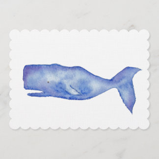Watercolor Whale Invitation