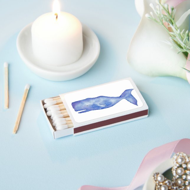 Watercolor whale matches (Insitu)