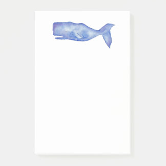 Watercolor Whale Post-it Notes
