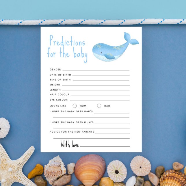 Watercolor whale - predictions and advice baby (Creator Uploaded)