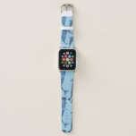 Watercolor whale: seamless blue pattern. apple watch band