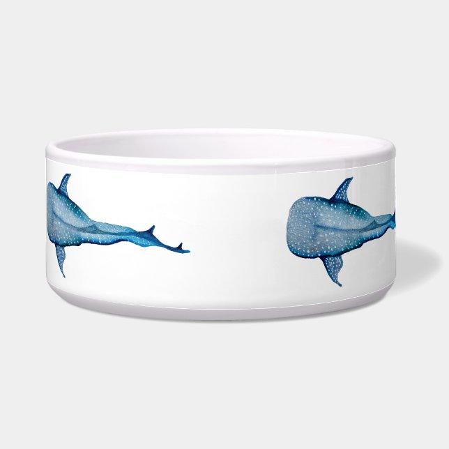 Watercolor whale shark bowl (Front)