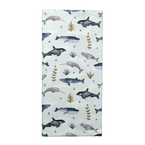 Watercolor Whale Story Cloth Napkin