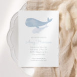 Watercolor Whale Under the Sea Baby Shower Invitation<br><div class="desc">Celebrate a little one on the way with this under the sea themed baby shower invitation,  featuring mommy an baby whale in soft blue watercolors.</div>