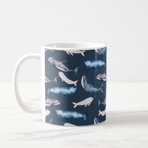 Watercolor Whales Coffee Mug