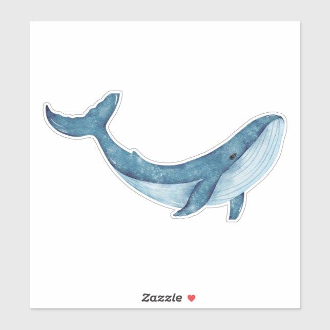 Watercolor whales sticker (Sheet)