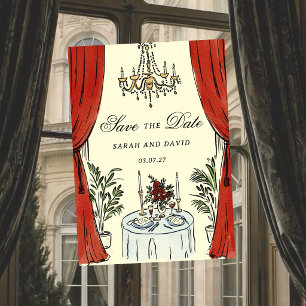 Watercolor Whimsical Glamour Save the Date Invitat Invitation