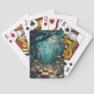 Watercolor Whimsical Wonderland Path Poker Cards