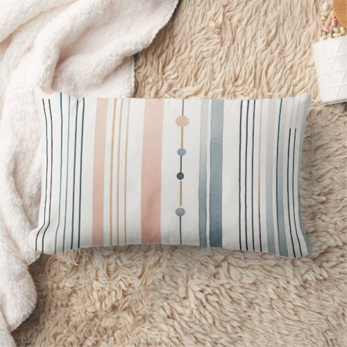 Watercolor Whimsy  Chic Lumbar Pillow