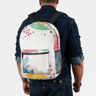 Watercolor Whimsy Printed Backpack