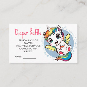 Watercolor Whimsy Unicorn Baby Shower Enclosure Card