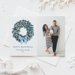 Watercolor White Berry Wreath Happy Hanukkah Photo Holiday Postcard<br><div class="desc">Happy Hanukkah! Send your holiday wishes to friends and family with this customizable Hanukkah postcard. This photo Hanukkah postcard features a watercolor white winter berry wreath. Personalize by adding your details. This watercolor Hanukkah postcard is available in other colours and cardstock. Matching items are also available.</div>