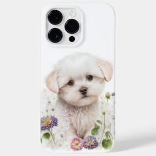 WATERCOLOR WHITE BICHON FRISE PUPPY DOG Case-Mate iPhone 14 PRO MAX CASE