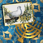 Watercolor White Dove on Olive Branch Peace Holiday Card<br><div class="desc">Holiday themed items designed by Umua. Printed and shipped by Zazzle or their affiliates.</div>