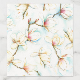Watercolor White Flowers Envelope Liner