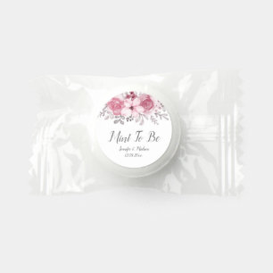 Watercolor White Flowers Mint To Be Wedding Life Saver® Mints