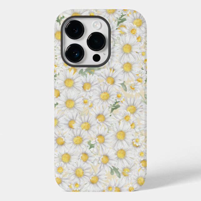 watercolor white flowers pattern Case-Mate iPhone case (Back)