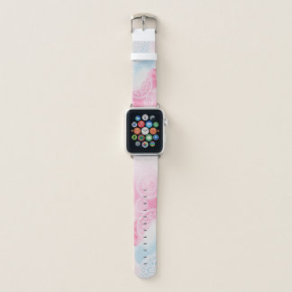 Watercolor White Lace Pattern Apple Watch Band