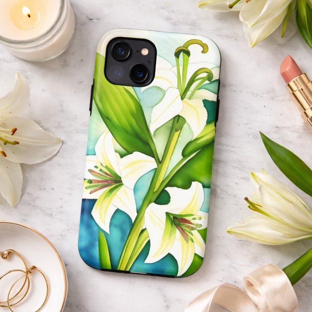 Watercolor White Lilies  Case-Mate iPhone Case (Creator Uploaded)