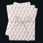 Watercolor White Maltese Dog Pattern Christmas Wrapping Paper Sheets<br><div class="desc">Merry Christmas! Add a festive accent to your gifts with these customizable Christmas wrapping papers. It features a watercolor Maltese wearing a Santa hat. Personalize these cute Christmas wrapping papers by adding your details. This Maltese dog Christmas design is available in other products.</div>