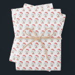 Watercolor White Maltese Dog Pattern Christmas Wrapping Paper Sheets<br><div class="desc">Merry Christmas! Add a festive accent to your gifts with these customizable Christmas wrapping papers. It features a watercolor Maltese wearing a Santa hat. Personalize these cute Christmas wrapping papers by adding your details. This Maltese dog Christmas design is available in other products.</div>